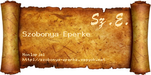 Szobonya Eperke névjegykártya
